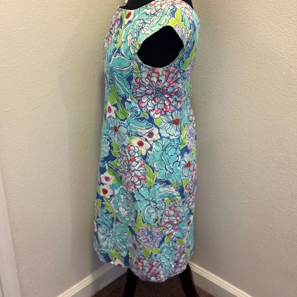 Lilly Pulitzer Allura Mayflower Floral Print Cap Sleeve Dress Sheath 8 $198 - Picture 4 of 11